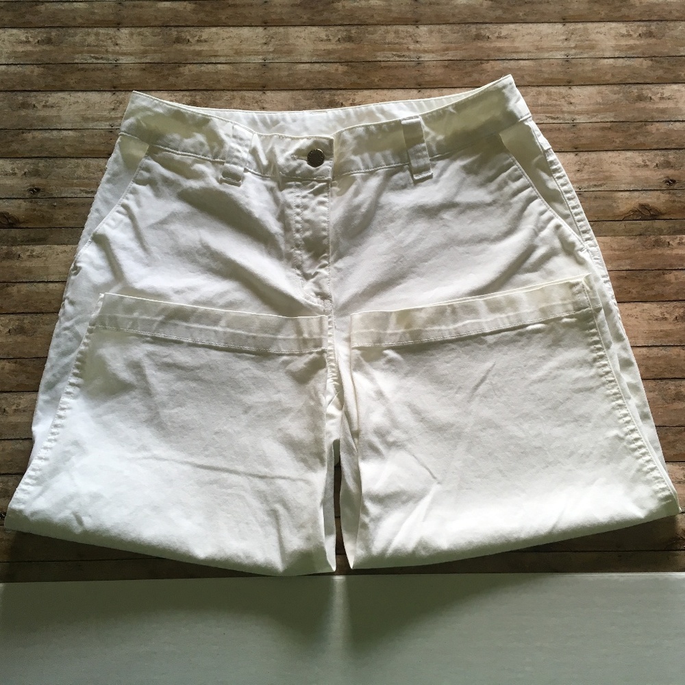 French Laundry white capris size 6 EUC